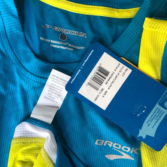 Brooks Men's Rev Long Sleeve II Running Shirt Lightweight Breathable Blue Size S - Picture 7 of 13